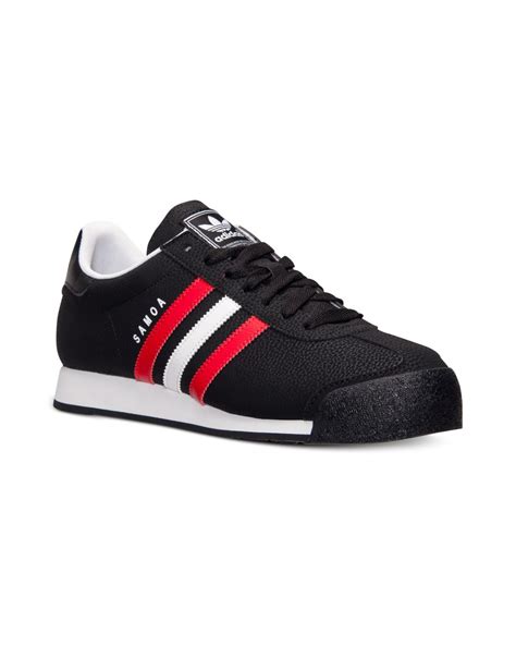 adidas Mens Samoa Casual Sneakers From Finish Line in Black/Red/White ...