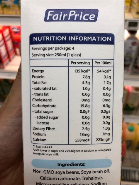 Soy Milk Nutrition Facts Sugar | Besto Blog