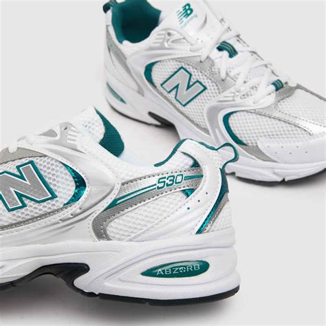 Womens White & Green New Balance 530 Trainers | schuh