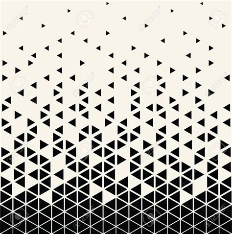 Abstract geometric triangle halftone gradient seamless vector pattern ...