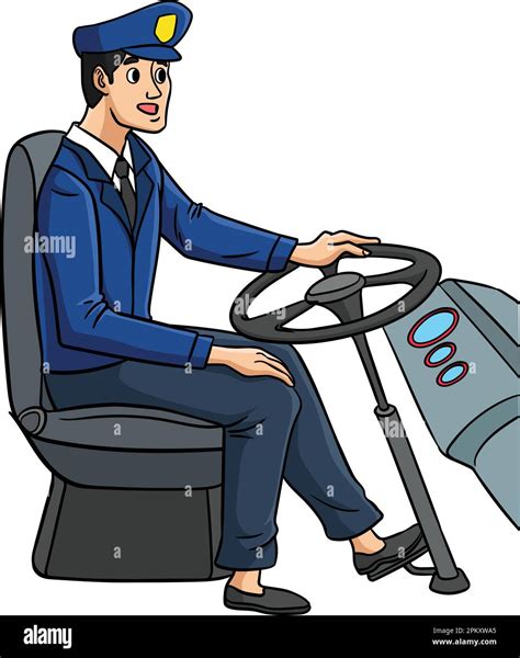 Bus Driver Cartoon Colored Clipart Illustration Stock Vector Image ...