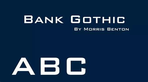 Bank Gothic Font Free Download | Free Fonts Vault