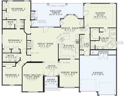 Ranch House Floor Plans 4 Bedroom | Viewfloor.co