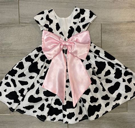 Cow Print Dress, Baby Cow Print Dress, Cow Theme Party Dress, Farm ...