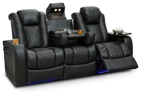 Seatcraft Anthem Home Theater Seating Leather Power Recline Sofa ...