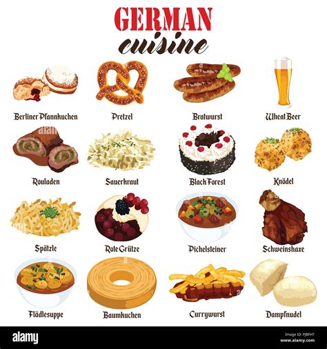 A vector illustration of German Food Cuisine Stock Vector Image & Art ...