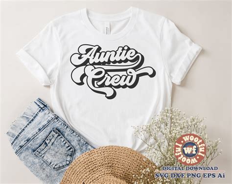 Auntie Crew Svg, Auntie Svg, Aunt Svg, Groovy Svg, Auntie Team Svg ...