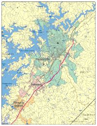 Editable Gainesville Georgia, GA City Map - Illustrator / PDF | Digital ...