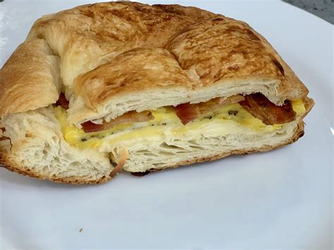 Delicious Bacon, Egg, and Cheese Croissant