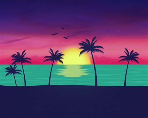 Neon Sunset Wallpapers - 4k, HD Neon Sunset Backgrounds on WallpaperBat