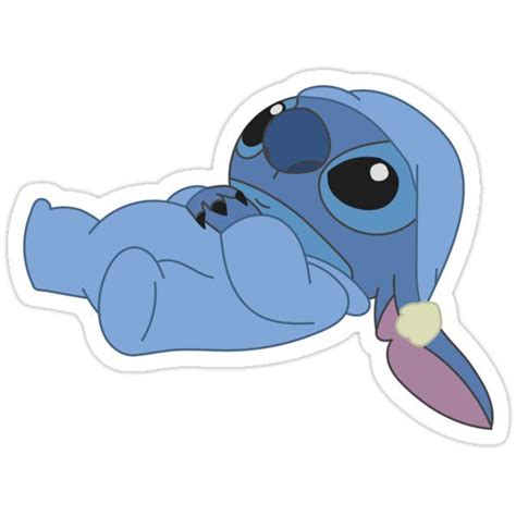 Stitch in Pajamas Sticker by Wynthose in 2021 | Preppy stickers ...