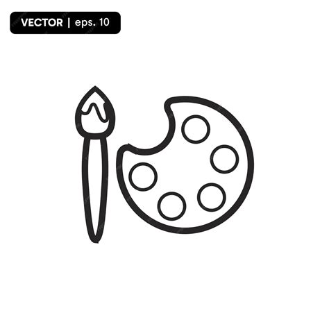 Premium Vector | Painting tools icon on white background icon outline ...