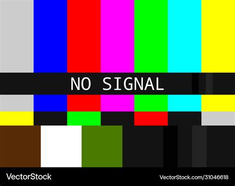 Old tv screen no signal background flat Royalty Free Vector