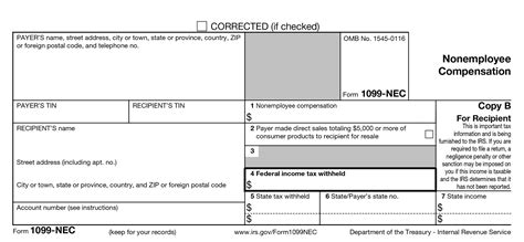 Printable Irs Form 1099 Nec