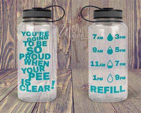 When You Pee Clear - FUNNY Water Bottle Tracker - Decal ONLY ...