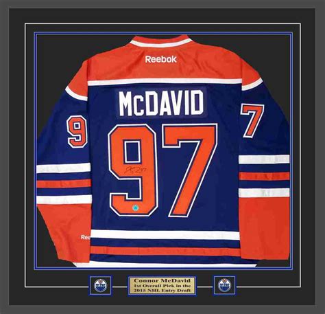 Connor McDavid - Signed & Framed Edmonton Oilers Blue Edmonton Oilers ...