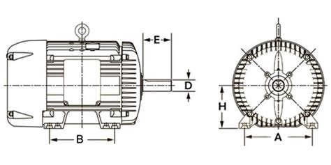 Electric Motor Frame Sizing Chart