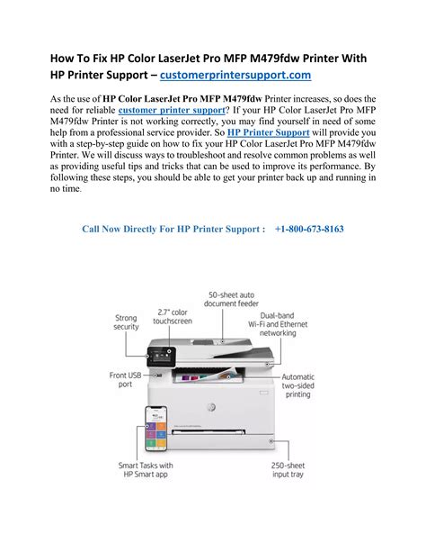 How To Fix HP Color LaserJet Pro MFP M479fdw Printer With HP Printer ...