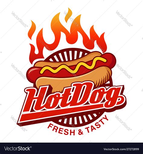 Hot dogs logo design symbol icon Royalty Free Vector Image