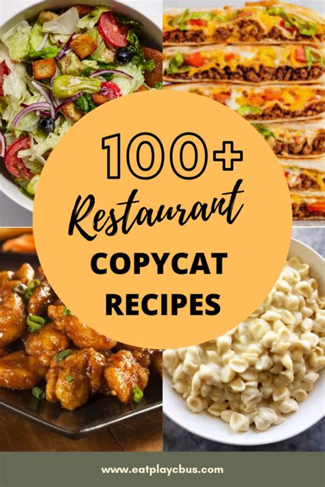 Recreate Your Favorite Restaurant Dishes with 100+ Copycat Recipes ...