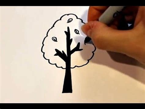 How to Draw a Cartoon Tree - YouTube