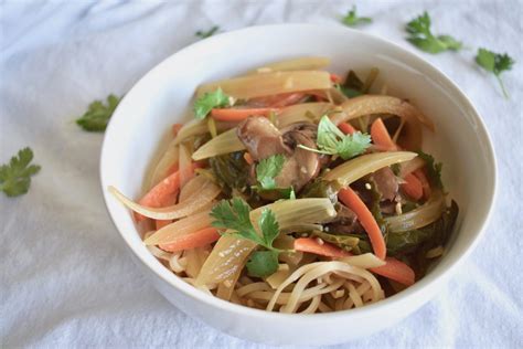 Easy Vegan Thai Noodle Soup - Cass Clay Cooking