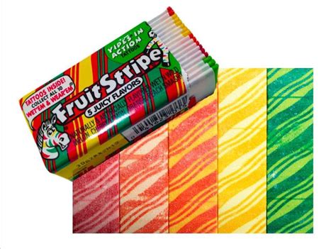 This fruit stripe gum with the zebra. : nostalgia