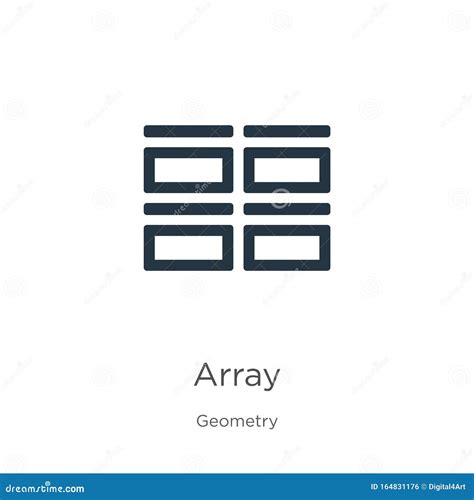 Array Icon Vector. Trendy Flat Array Icon from Geometry Collection ...