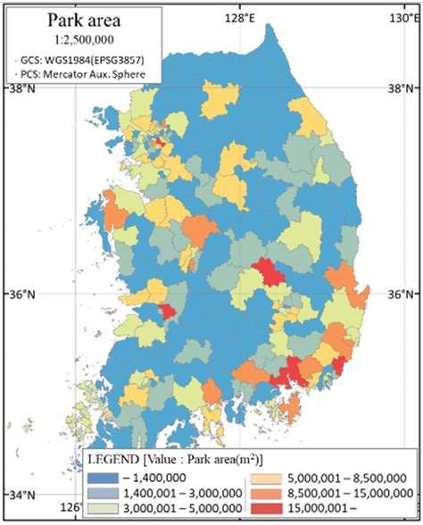 Regional choropleth maps of (a) Population, (b) Commercial area, (c ...