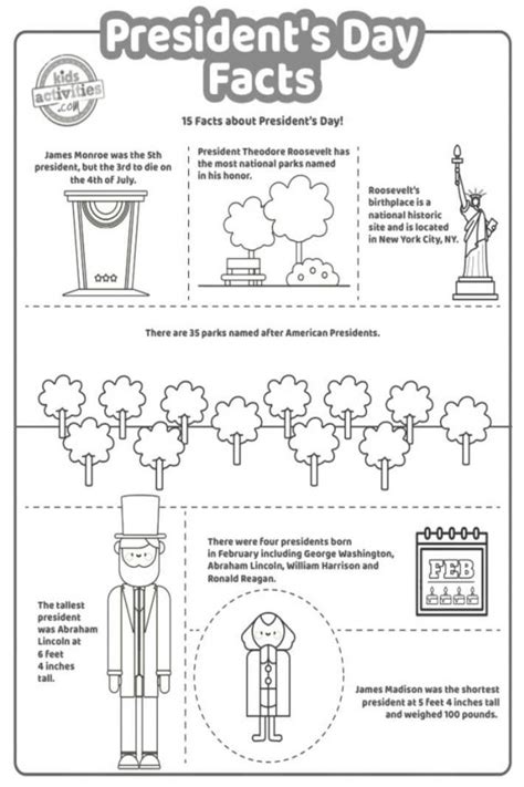 Family and Parenting: Presidents’ Day Facts Coloring Pages