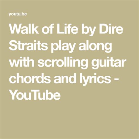 Walk of Life by Dire Straits play along with scrolling guitar chords ...