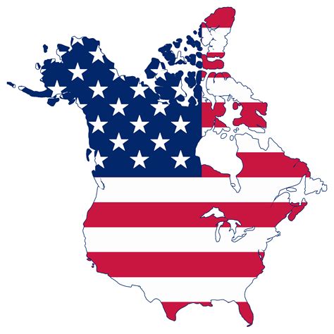 File:Flag map of Canada and United States (American Flag).png ...