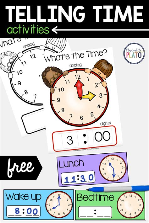 Digital Clock Template For Kids