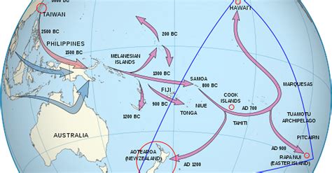 Polynesian Migration Map