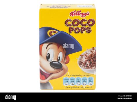 Box of Kelloggs Coco Pops Childrens Breakfast Cereal Stock Photo - Alamy