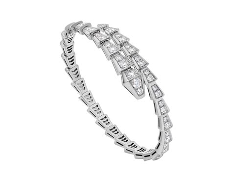 White gold Serpenti Viper Bracelet with 2.8 ct Diamonds | Bulgari ...