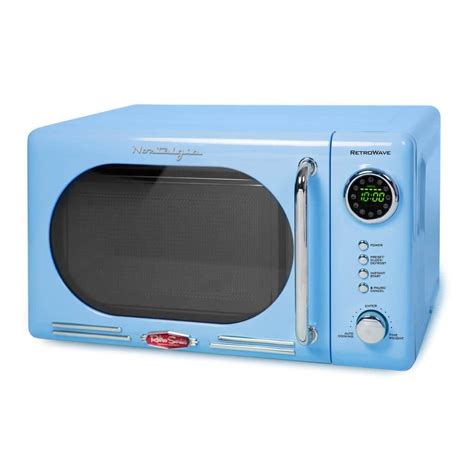 Retro 0.7 cu. ft. 700-Watt Countertop Microwave Oven - Blue - Walmart.com