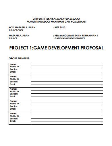 FREE 5+ Game Development Proposal Samples [Design, Project, Business]