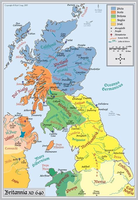 Map of Britannia 640 | Map of britain, Map, Picts