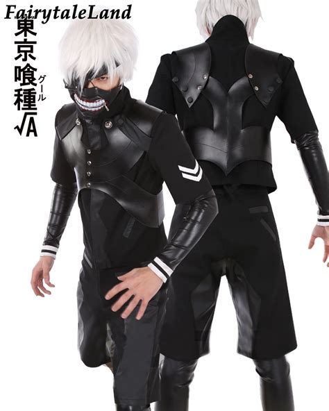 Tokyo Ghoul Kaneki Ken Battle Suit Costume Uniform Anime Halloween ...