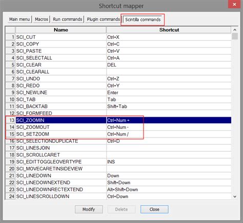 How can you change the zoom shortcut keys in Notepad++? - Super User