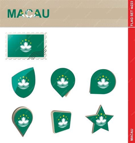 Premium Vector | Macau Flag Set Flag Set 223 Vector