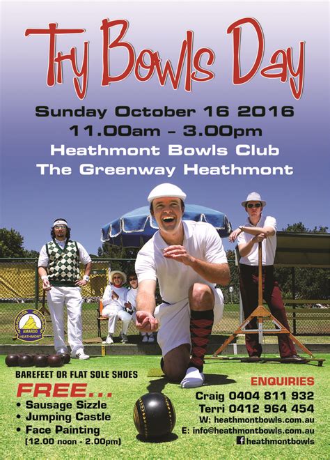 Free Try awn Bowls Day 2016 at Heathmont Bowls Club | Bowl, Lawn bowls ...