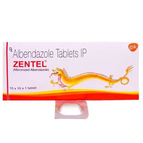 Albendazole 400mg Zentel Tablets, GSK at best price in Nagpur | ID ...