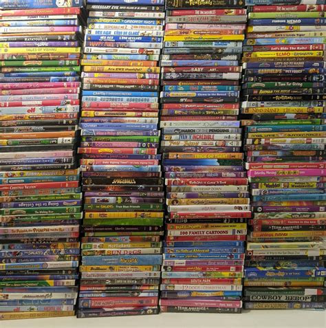 Lot of 550 Kids DVDS Wholesaledisney, Anime,lego,ice Age - Etsy