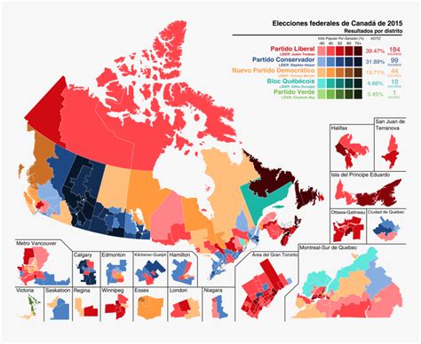 Canada Election Map Results 2019, HD Png Download , Transparent Png ...