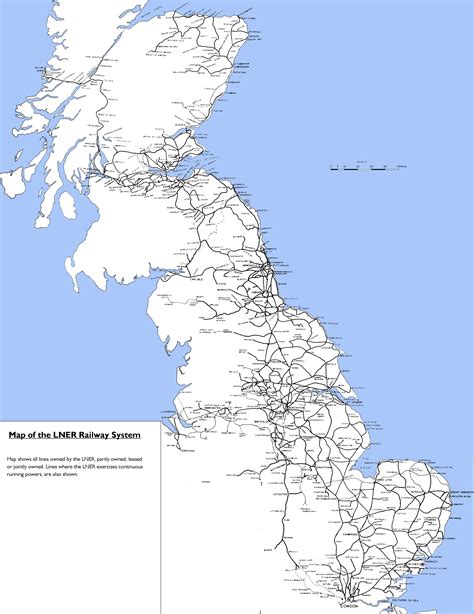 Map of the London and North Eastern Railway network (1923-1948) [3263 x ...