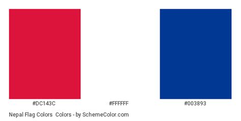 Nepal Flag Colors » Country Flags » SchemeColor.com