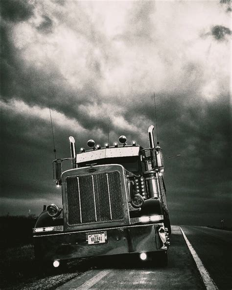 Download Black And White Peterbilt Wallpaper | Wallpapers.com