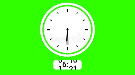 Green Screen Animation Digital Clock and Analog Circle Clock 10 Stock ...